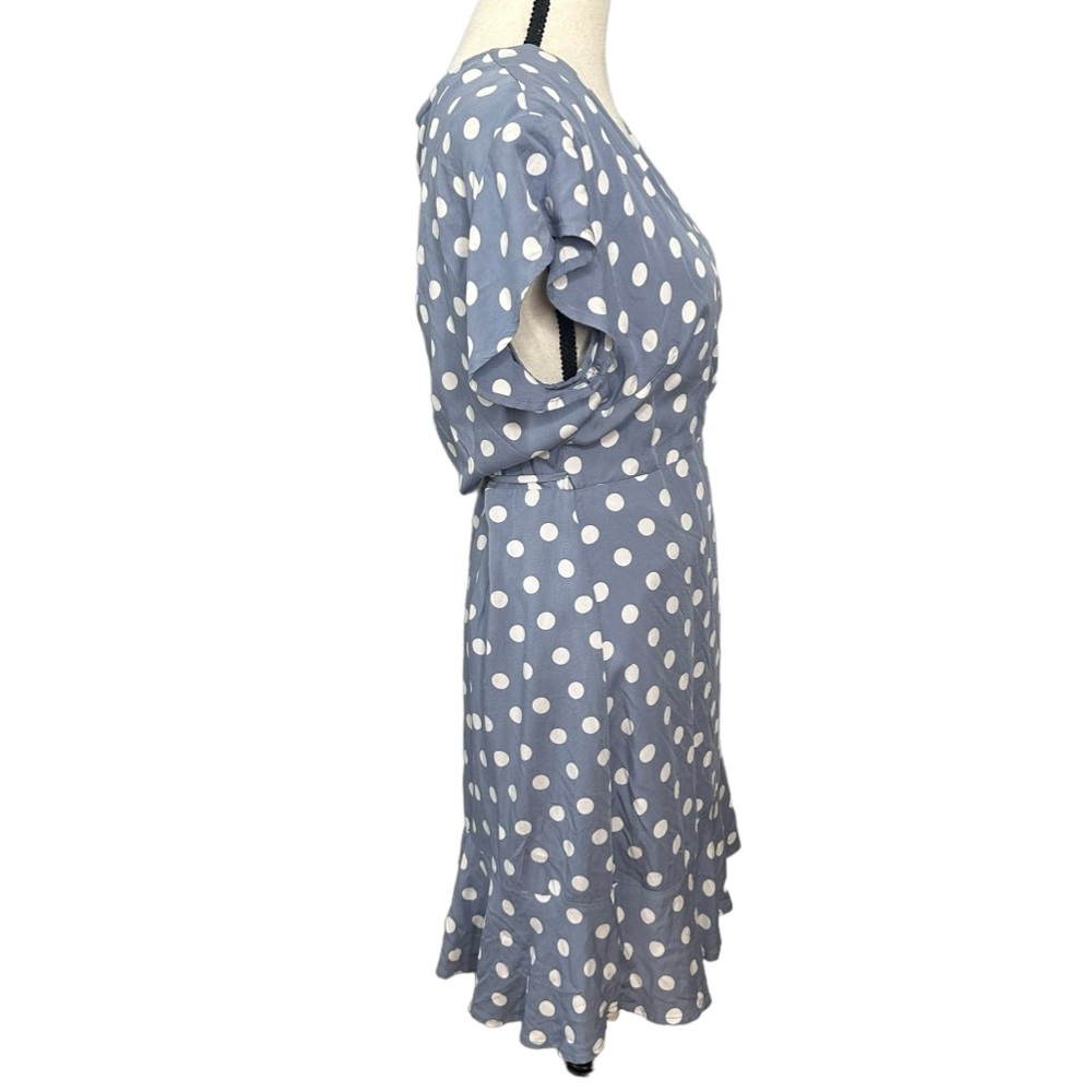 Rails Leanne Periwinkle Polka Dot Wrap Dress - image 4